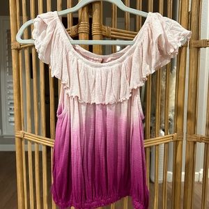 Free People pink ombre top XS